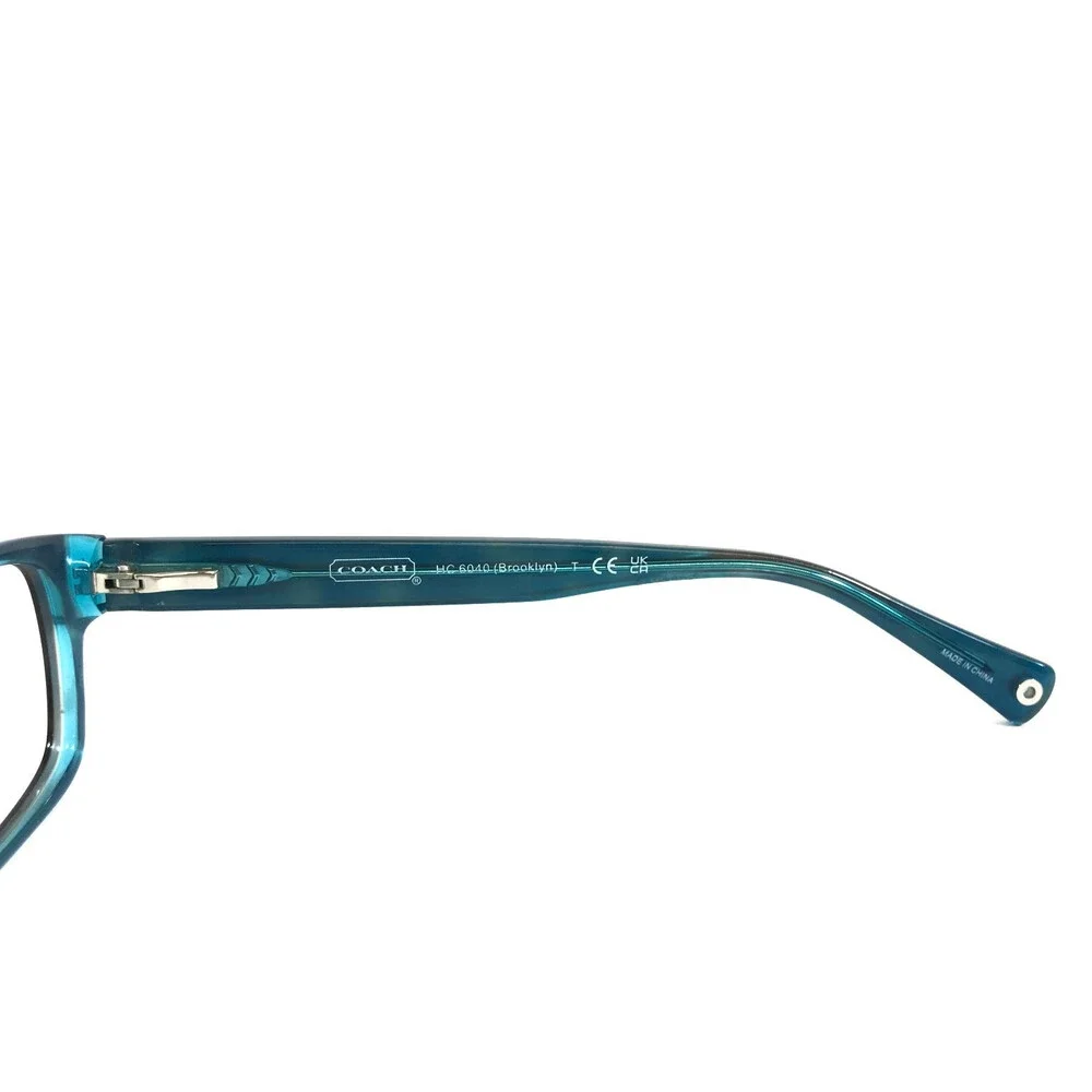 Coach Eyeglasses Frames HC6040 Brooklyn 5116 Dark Tortoise/Teal Blue 52-16-135